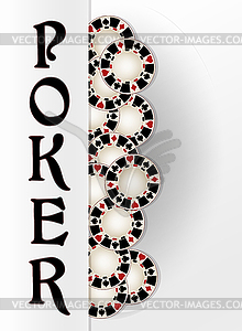 Casino Poker  banner, vector illustration - vector clip art