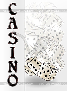 Casino  invitation banner, vector illustration - vector clip art