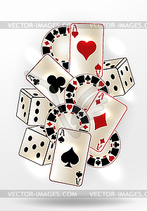 Poker Casino vip card, vector illustration - vector clipart