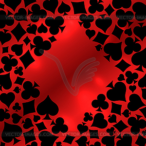 Diamonds Poker card, vector illustration - color vector clipart