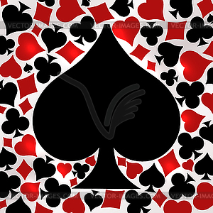 Poker spade card, vector illustration - vector clip art