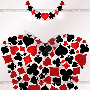 Casino poker vip card for woman, vector illustration - vector clip art