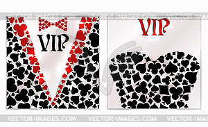 Casino poker vip invitation card, vector illustration - vector image