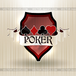 Покер пальто казино фон, векторная иллюстрация - клипарт