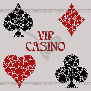 Vip casino poker invitation card, vector illustration - vector image