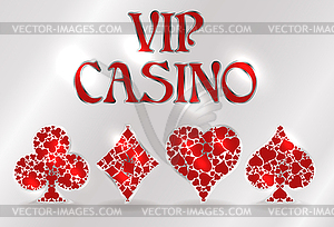 Vip Casino greeting card, vector illustration - vector image