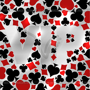 Vip card, casino poker background, vector illustration - vector image