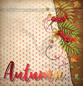 Autumn background with maple leaves, vector illustratio - vector clipart