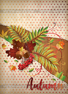 Autumn invitation banner, vector illustration - vector clipart