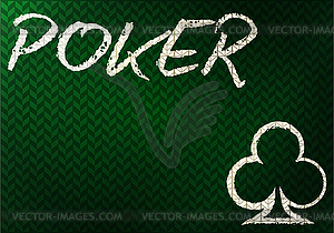 Казино мелом клубы покер карты, векторная иллюстрация - векторизованное изображение клипарта