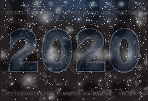 Happy new 2020 year constellation background, vector - vector clipart