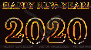 Поздравительная открытка с Новым 2020 годом, вектор illustrati - клипарт в векторе / векторное изображение