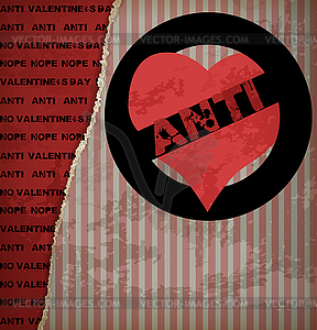Anti valentine's day background, vector illustration - vector image