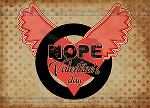 Anti valentine's day badge invitation party card, vecto - vector image