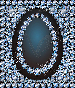 Happy Easter diamond egg background, vector illustratio - vector image