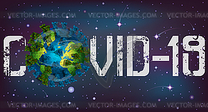 Background, Coronavirus Covid-19 infects the  Earth - vector clipart / vector image