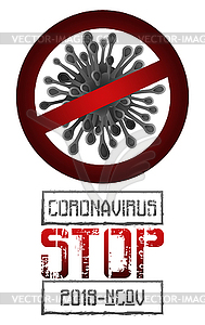 СТОП Coronavirus баннер, изолированные, векторная иллюстрация - изображение в векторном формате