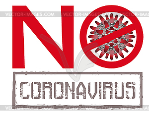 No Coronavirus set, vector illustration - vector clip art