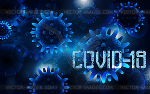 Обои Coronavirus Covid-19, векторная иллюстрация - векторизованный клипарт