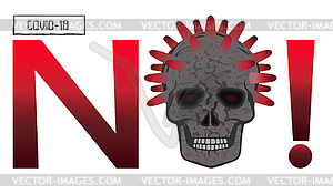 No Coronavirus! isolated, vector illustration - vector clipart