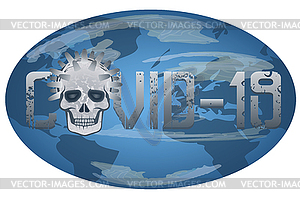 Coronavirus Covid-19 infects the Earth. vector illustra - vector clip art