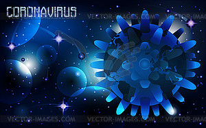 Background Coronavirus Covid-19 infects planet Earth - vector clipart