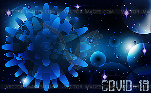 Coronavirus Covid-19 infects Earth, wallpaper, vector  - vector clip art