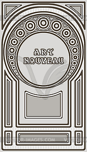 Art Nouveau card, vector illustration - vector clipart