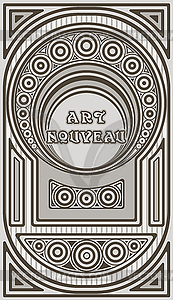 Art Nouveau background, vector illustration - vector clip art