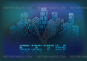 Abstract modern buildings, city wallpaper, vector illus - vector image