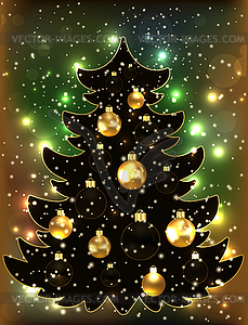 Merry Christmas and Happy New Year vip black card, vect - color vector clipart