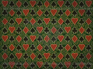 Casino floral wallpaper with poker elements, vector - vector clipart / vector image