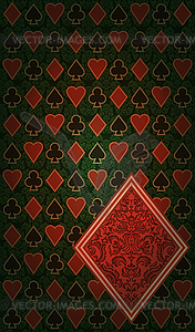 Casino vintage diamonds poker card, vector illustration - vector clipart