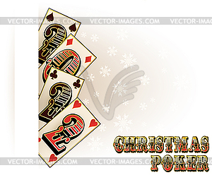 Christmas Poker 2022 new year card, vector illustration - vector EPS clipart