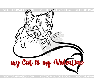 Открытка‒валентинка с письмом «Кому‒то особенному», кот и кошка, 9.3 × 5.5 см