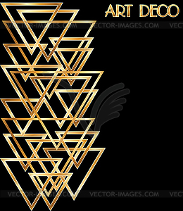 Vip invitation card art deco style, vector illustration - vector image