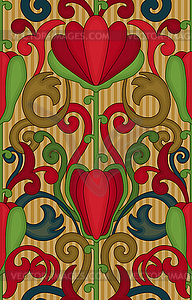 Floral seamless banner in art nouveau style, vector - vector clipart