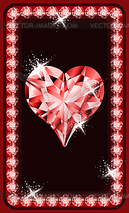 Brilliant hearts ace poker playing cards, vector  - color vector clipart