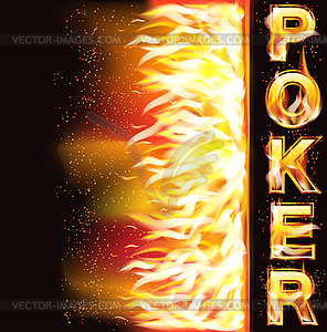  Баннер с покерным огнем, векторная иллюстрация - иллюстрация в векторе