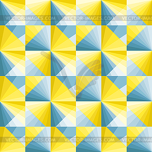 Yellow blue seamless pattern, vector illustration - vector image