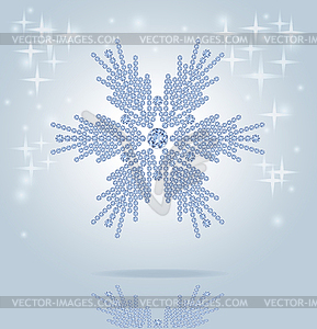 Beautiful diamond snowflake winter wallpaper,vector - vector image