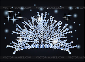 Princess Diamond Crown, vector illustration - vector clipart