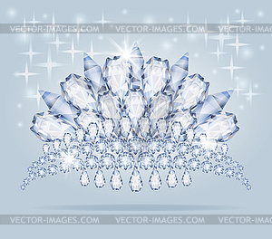 Magnificent Princess Diamond tiara, vector illustration - vector EPS clipart