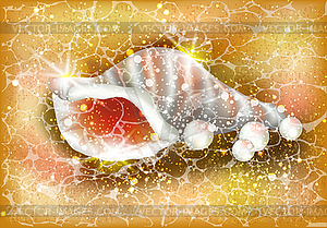 Seashell and pearls,  vip invitation background, vecto - vector clip art