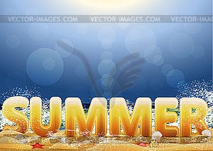 Summer Beach Party vip card. vector illustration - vector clipart / vector image