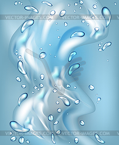 Eco seamless banner water, vector illustration - vector clipart