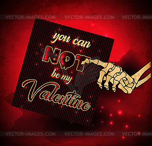 Anti Valentines day. You can not be my valentine Party  - vector clipart