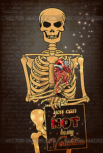 Anti Valentines day party. You can not be my valentine. - vector clipart