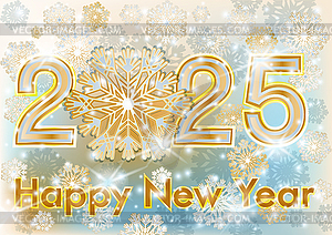 Happy 2025 New year vip card, vector illustration - vector clipart