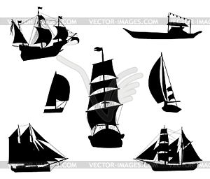 Boats-2 - royalty-free vector image